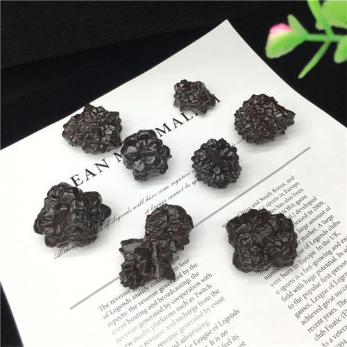 Tiktok hot selling black diamond raw stone prophecy stone mineral ornaments manganese nodule raw ore natural crystal stone specimen