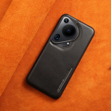 适用华为Pura70pro+手机壳高级p70全包防摔pro新款磁吸商务男皮套