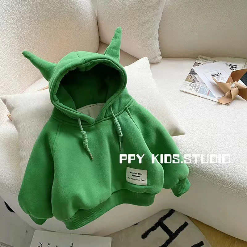Теплый худи для мальчиков, тёплый свитшот, детская зимняя куртка с пухом 2023 коллекция