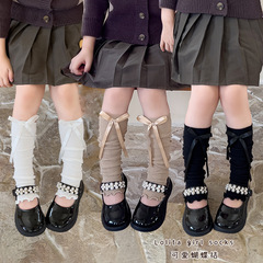 Girls socks, baby leggings, Japanese lolita ballet style bow dance dance pile socks manufacturer batch