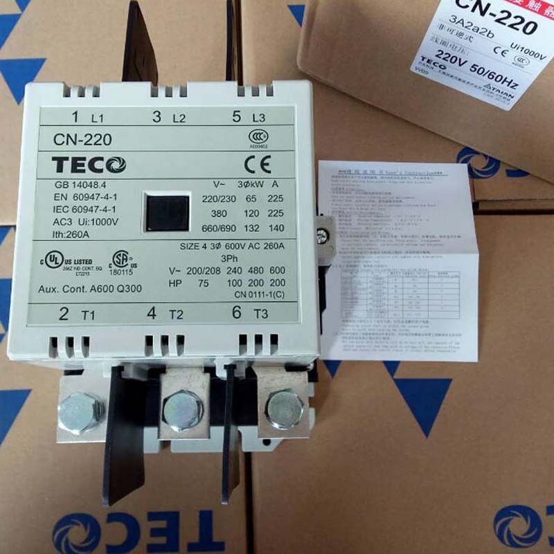 全新TECO台安交流电磁接触器CN-220原装二开二闭AC220V 110V 380V