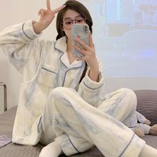 2024孕妇睡衣冬加厚绒大码保暖产妇珊瑚绒月子服产后哺乳喂奶衣12