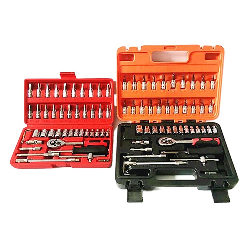Suministro de 46-piece set 1/4 serie socket wrench set herramienta de reparación de automóviles traje pequeño mosca tubo llave traje herramienta