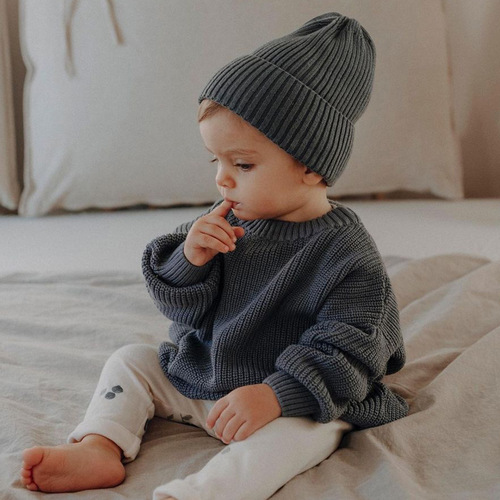 ins foreign trade baby sweater baby boy girl child autumn and winter loose knitted jacket sweater