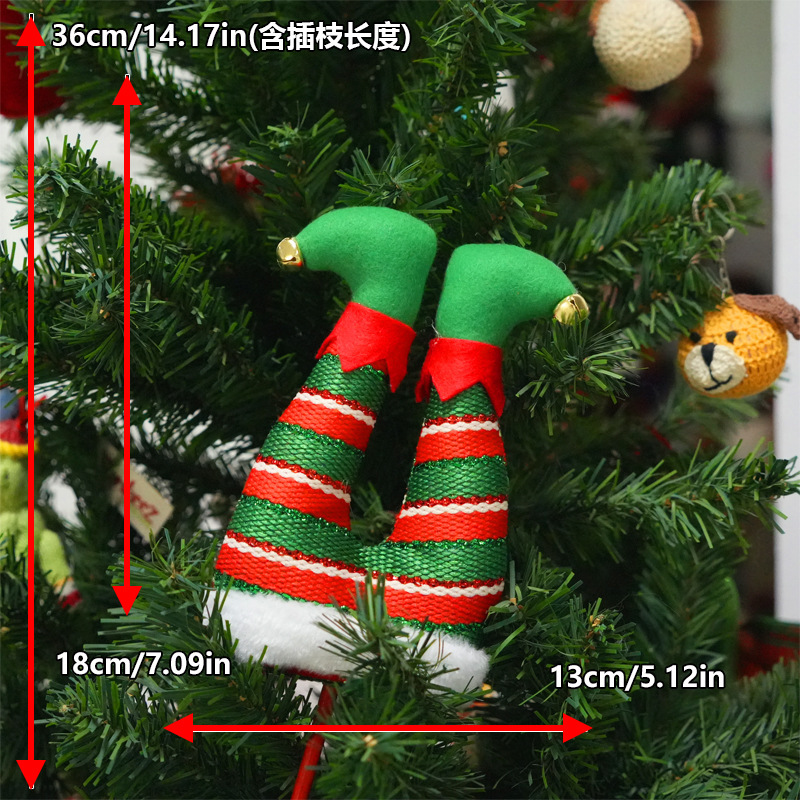 Pierna de elfo de pie verde pequeño