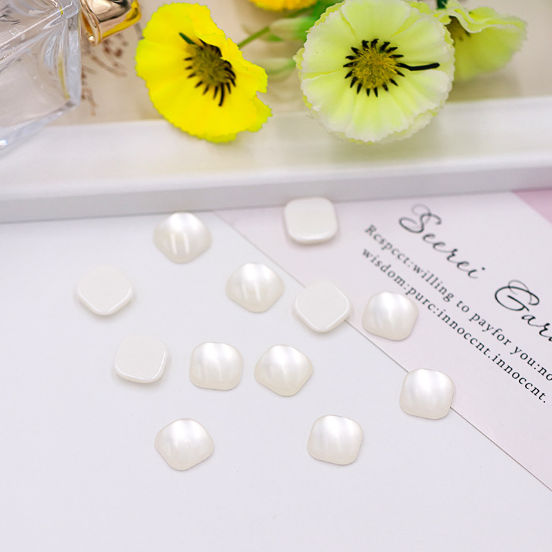 Flat Bottom Rounded Square Cat's Eye Stone Gem Resin Nail Art Cat's Eye Stone Nail Art DIY Nail Sticker Nail Art Jewelry Drill