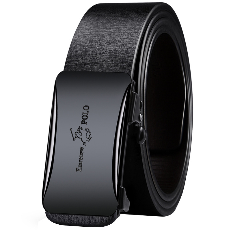 Ample Paul Belt Men's Automatic Buckle Trendy Youth Belt Trousers Leather Cowhide Middle-aged Korean-style Business 4