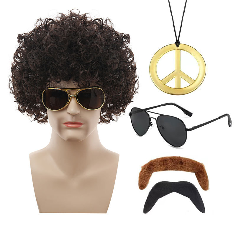 어두운 다크 브라운 팬들이 [블랙 필름 + 골드 + 수염] 를 보냅니다.