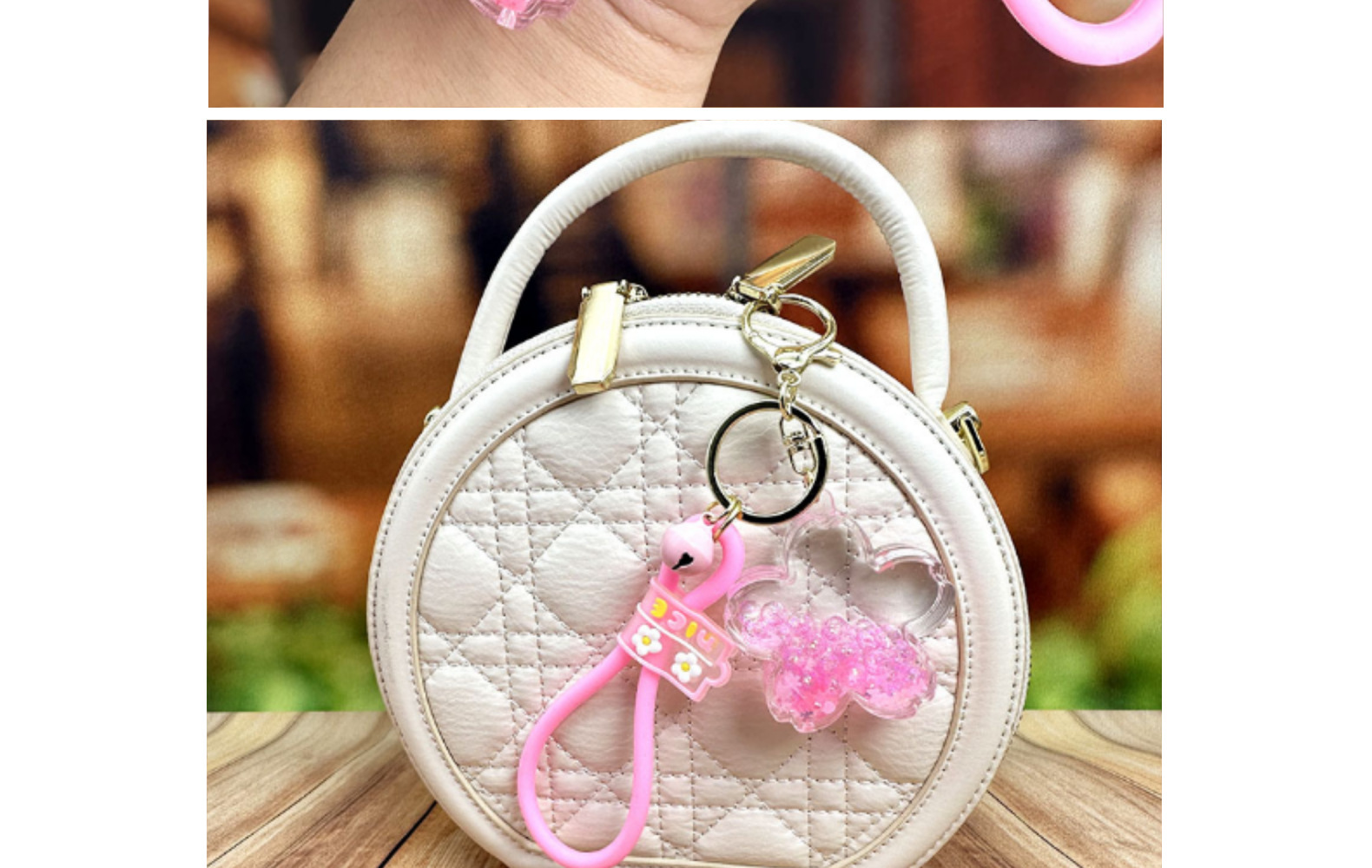 Cartoon Style Flower Arylic Women's Bag Pendant Keychain display picture 3