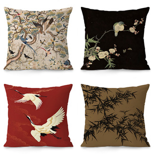 French Retro and Antique Style Pillow Sofa Living Room Decoration Light Luxury High-Level Cushion Waist Pillow Bedside Pillow Cushion