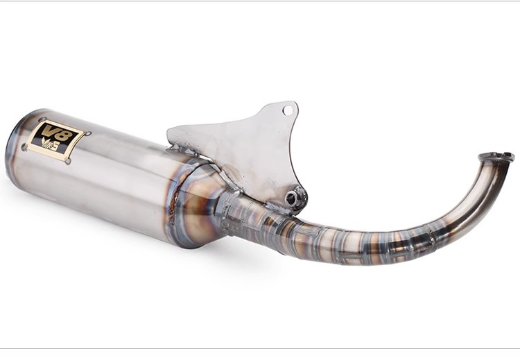 Motorcycle locomotive modified Taiwan V8 exhaust pipe is suitable for JOG50 JOG90 stainless steel high temperature resistance