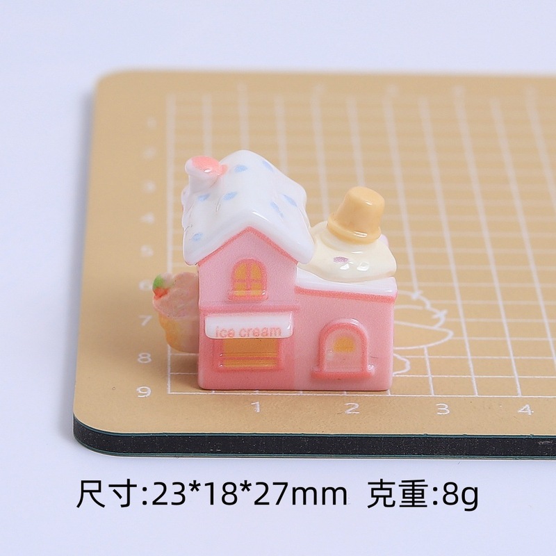 立体多色冰淇淋房子创意手工diy奶油胶树脂配饰小配件饰品材料包|undefined