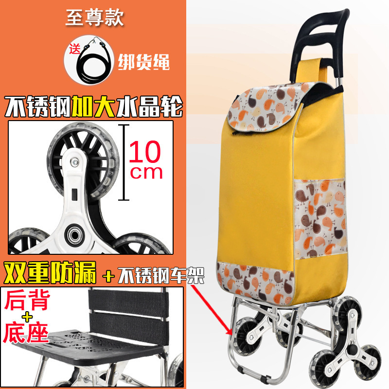 casa plegable ligero remolque de varilla de mano viejo carrito de compras subir escaleras portátil de compra de verduras pequeño carrito de remolque