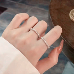 2021 New Fashion Charming Niche Design Sense Light Luxury Open Mouth Ring Cool Style Ring with Adjustable Opening for Women