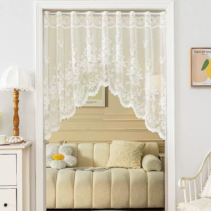 三角形门帘半截门帘新款客厅卫生间遮挡帘卧室门帘半帘蕾丝厂批发