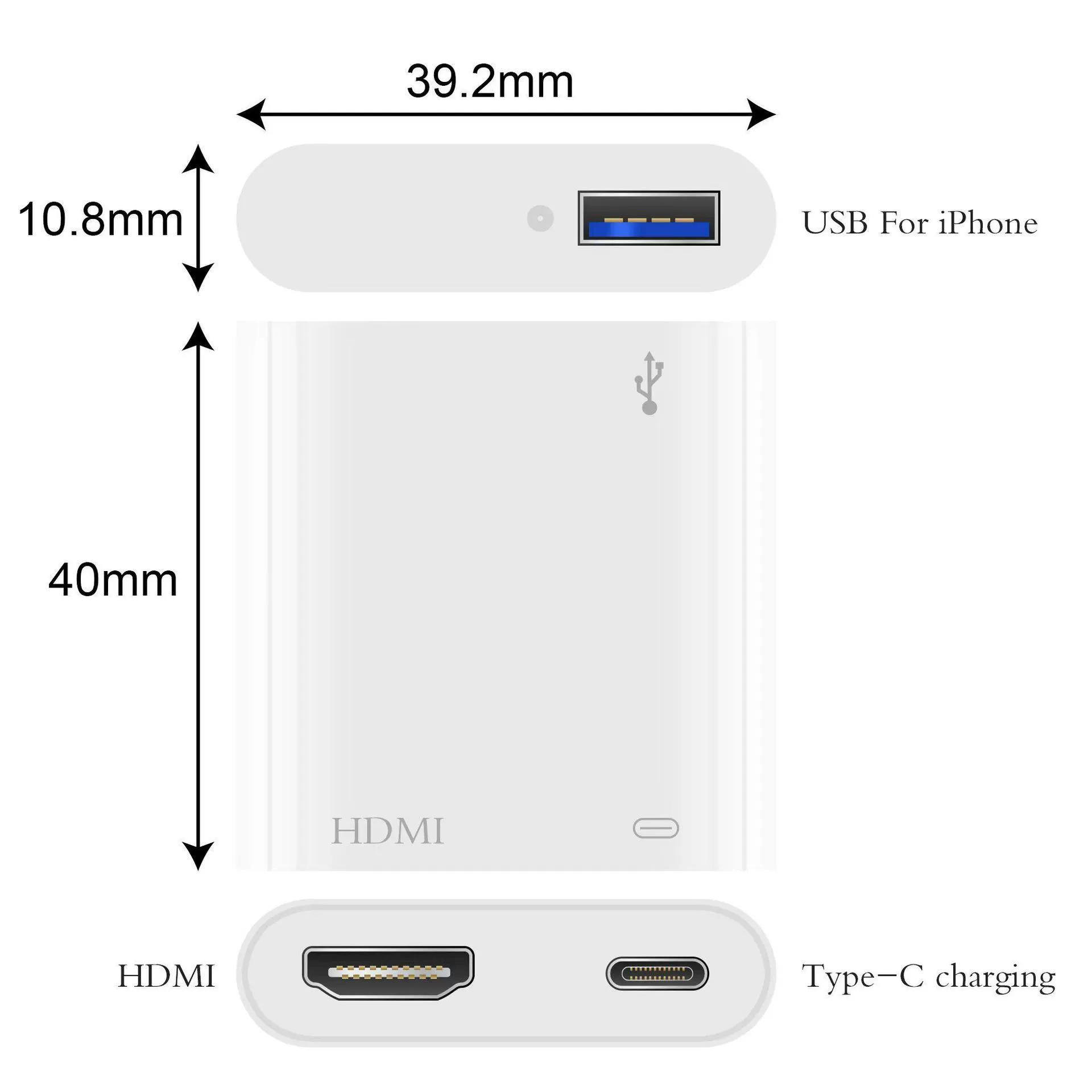 Подходящий для Apple Lightning на HDMI iPad планшет и экран новый мобильный телефон с тем же экраном высокий разрешающий конвертер