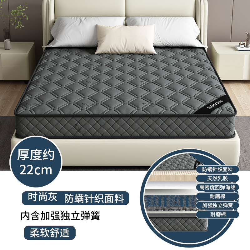 席梦思床垫家用卧室独立软垫弹簧床垫20cm厚1.5米租房专用硬椰棕|undefined