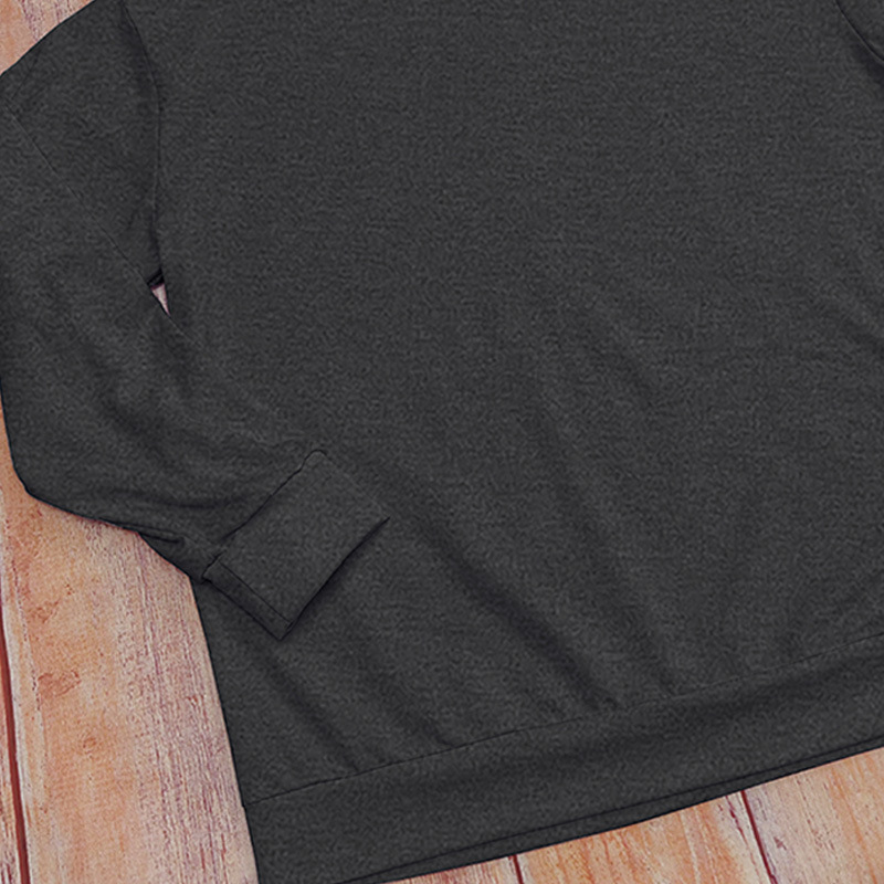 Felpa con cappuccio taglie forti autunno e inverno, da donna, girocollo, ampia, a maniche lunghe, stampa di Halloween_voghion.com