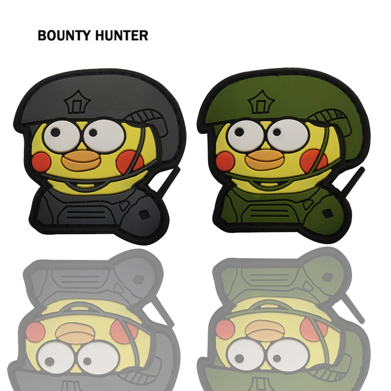 现货跨境 鹦鹉兄弟 鸡你太美战术人版傻雕魔术章PVC臂章亚马逊爆