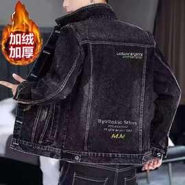 美式高街复古牛仔外套潮牌男春秋痞帅牛仔衣夹克