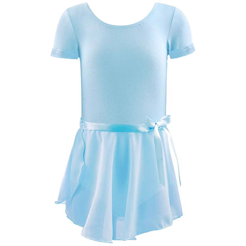 Ropa de baile de Ballet para niños Venta caliente niñas de primavera y verano ropa de práctica de manga corta cuerpo ropa de rendimiento para niños