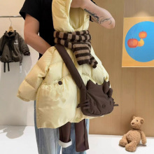 女童羽绒服2025新款宝宝秋冬儿童保暖舒适百搭面包服女孩加厚外套
