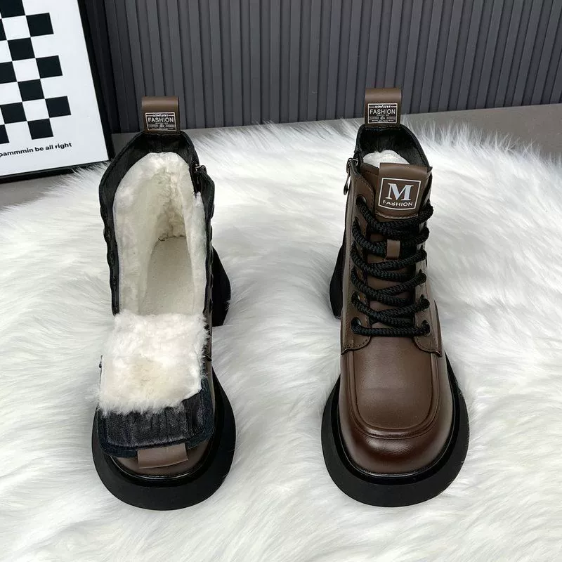 Low Boots (Martens) warm-lined, non-slip platform, low ankle 35–40