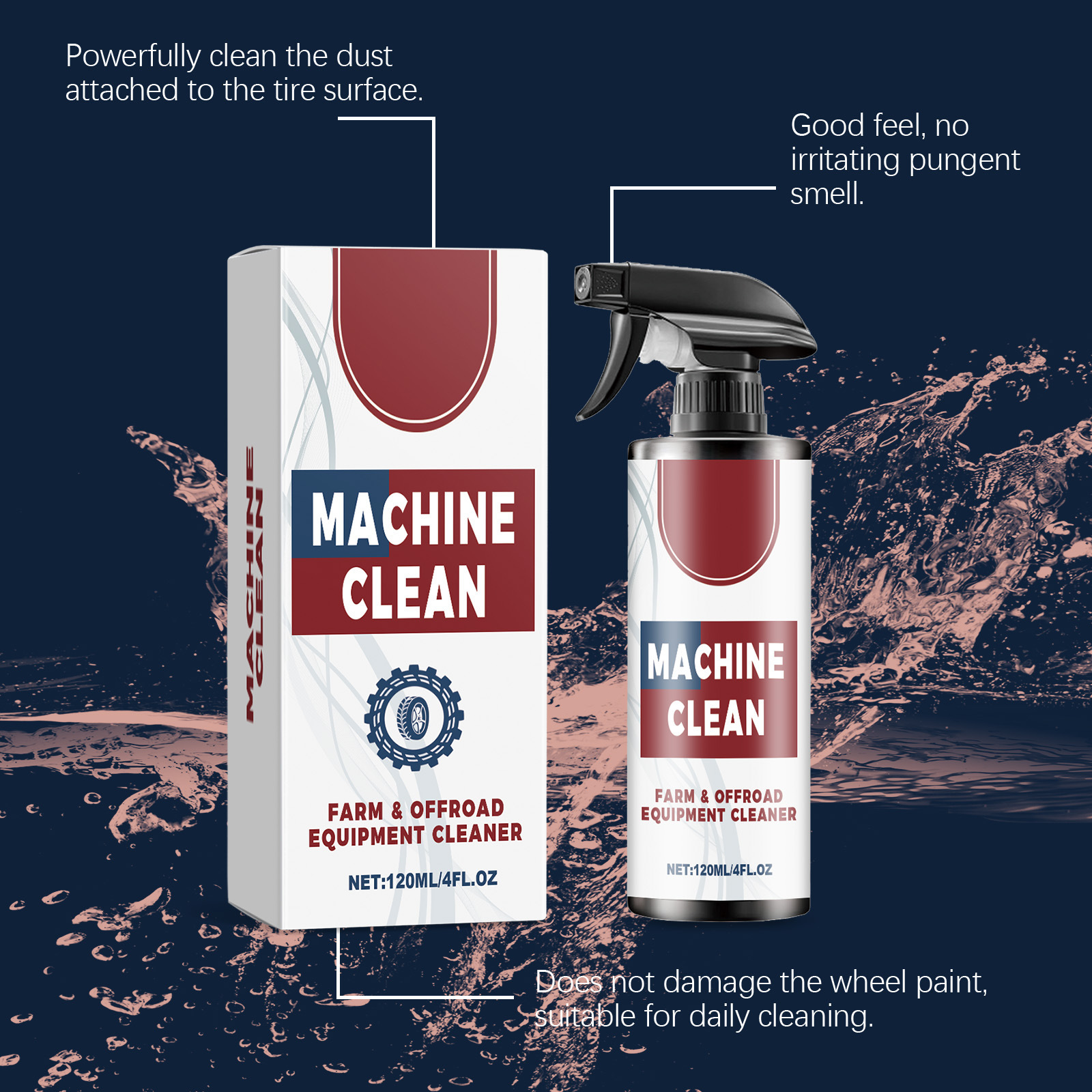 Car Tire Cleaner, Car Tire Cleaning and Maintenance, Decontamination and Descaling, Long-Lasting Tire Care Agent