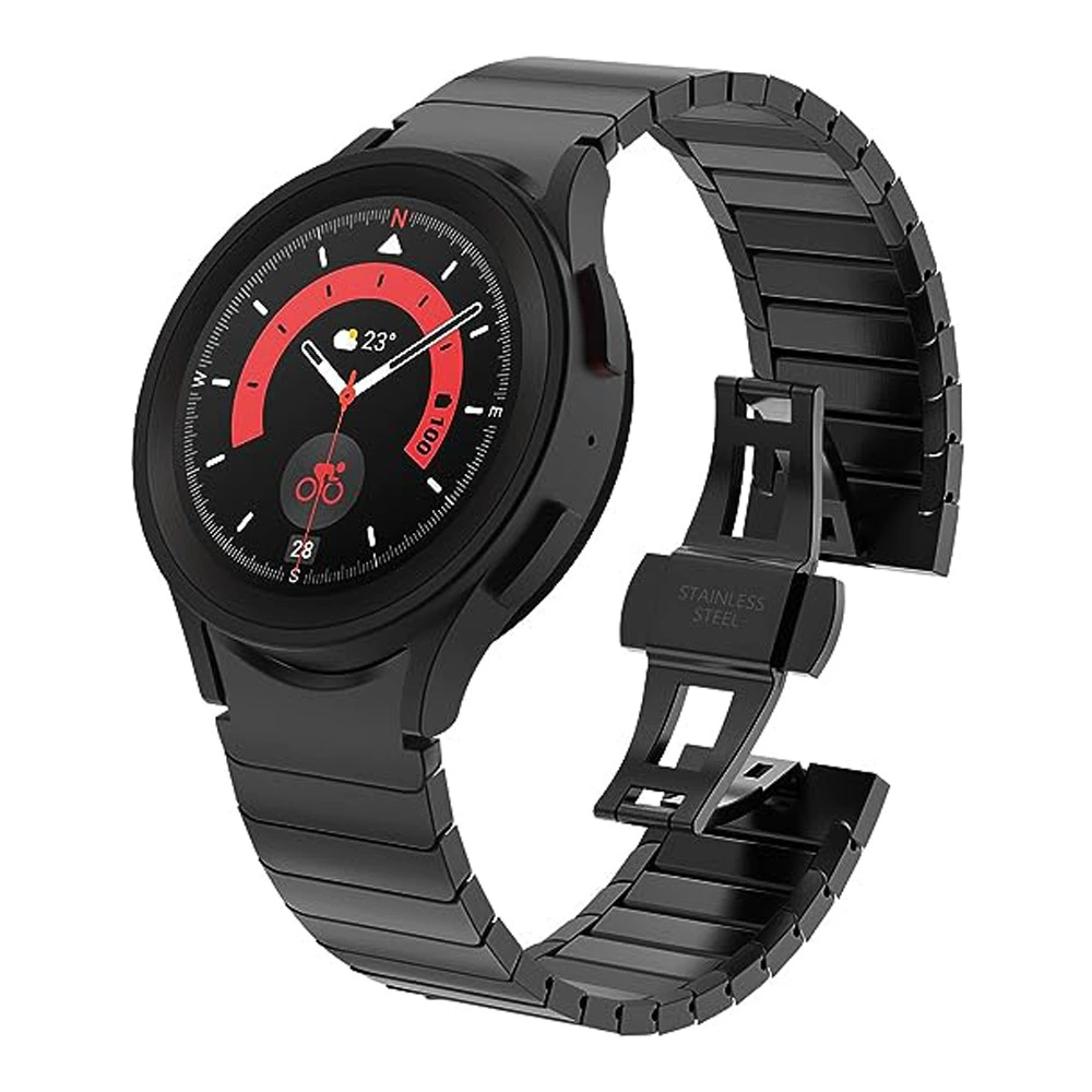 Samsung, crooked metal watch strap stainless steel