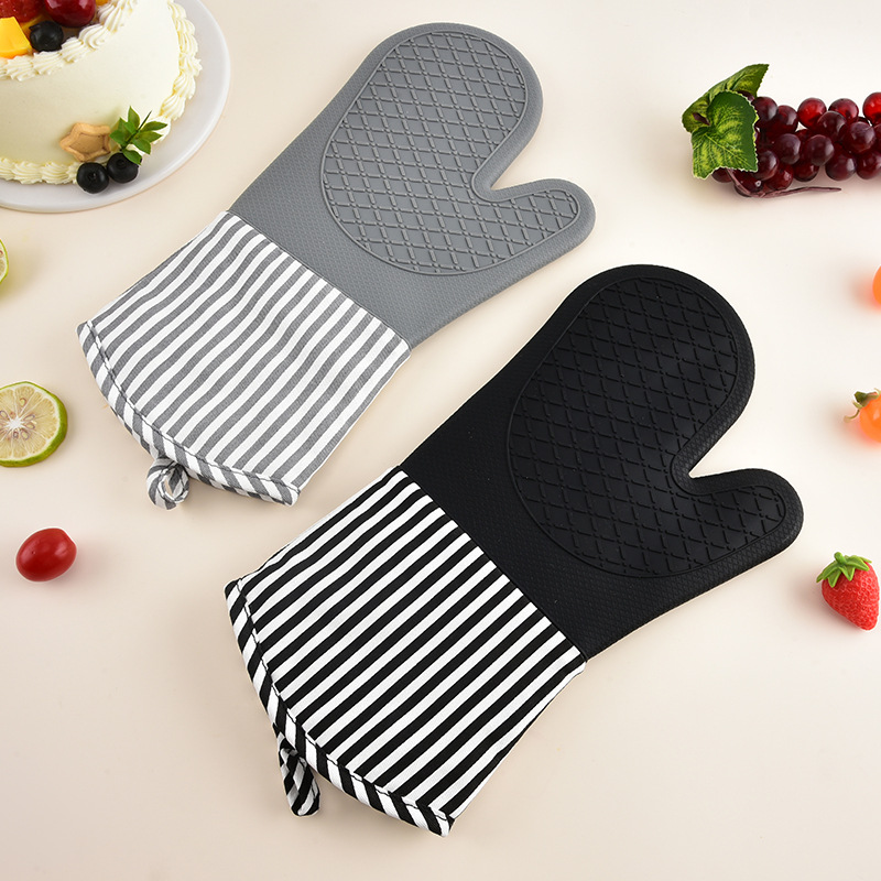 Guantes de Horno Anti-Escaldado de Silicona, Aislamiento Térmico, Antideslizante, para Cocina y Microondas image 2