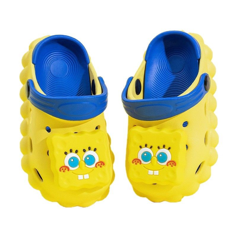 SpongeBob verano nuevo niño agujero zapatos agujero zapatillas antideslizantes suaves para niños sandalias lindas de dibujos animados para chicas