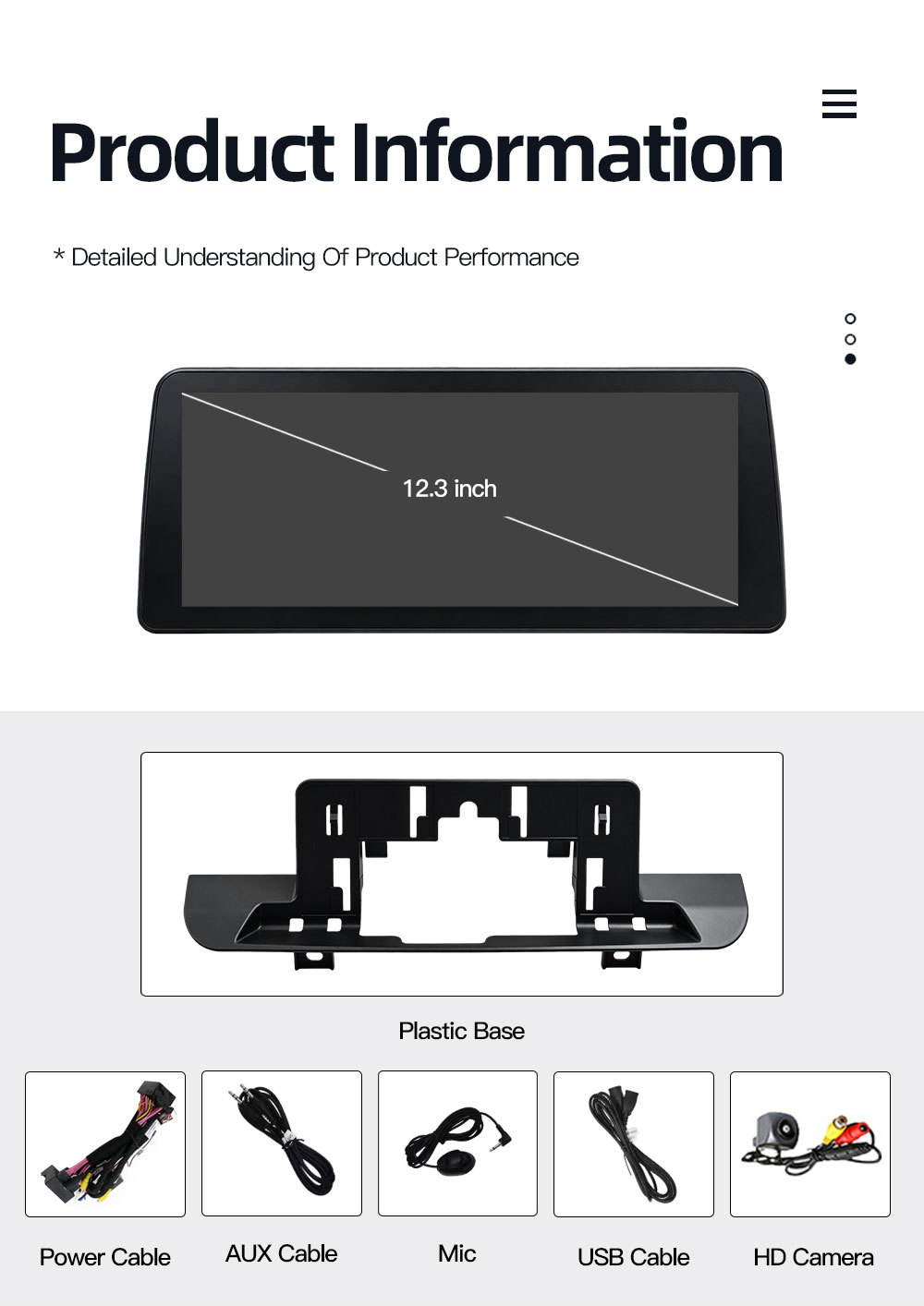 12.3inch Is Suitable for Bmw 2 Series F45 F46 Car Central Control Large Screen Navigation Carplay Player