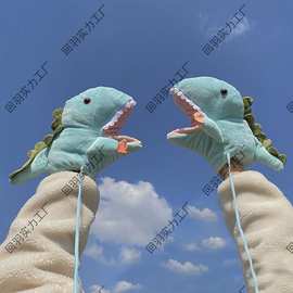 手套情侣小恐龙手套女冬天学生卡通挂脖萌可爱搞怪韩版保暖加毛绒