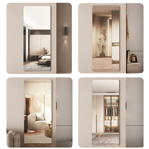 Full-body mirror adhesive wall-mounted soft mirror, dressing mirror self-adhesive home use, fitting mirror for bedroom, high-definition acrylic mirror