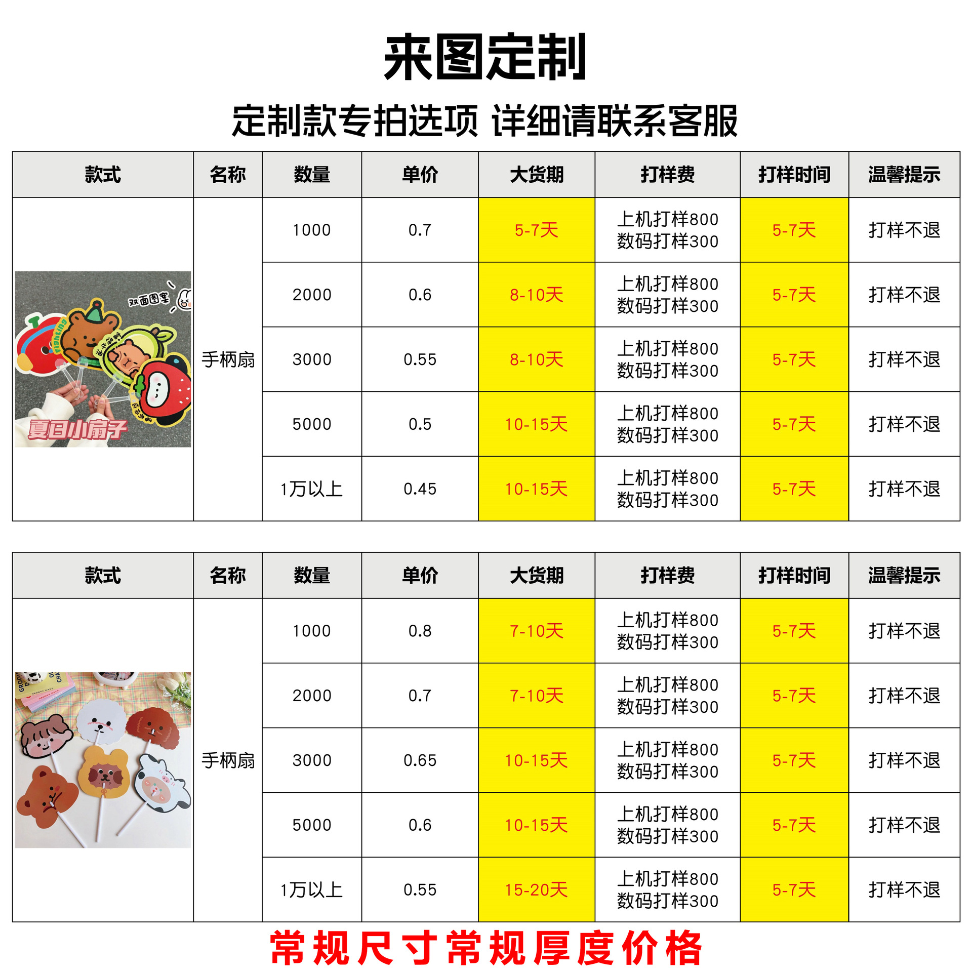 Tengyi Youpin ins dibujos animados lindo oso conejito pequeño tigre mango ventilador estudiante mini ventilador portátil