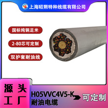 H05VVC4V5-K欧标耐油电缆 特种柔性电缆 工业双护套电线厂家