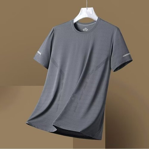 Summer Men's T-shirt Half Sleeve Summer Clothing Loose Mesh Short Sleeve Men's Clothing Thin Version Sports Fitness Running Top