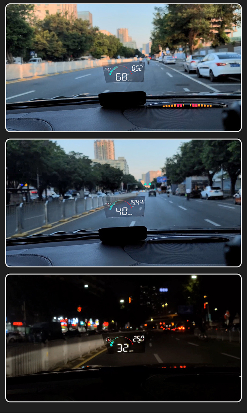 High-Definition Car Hud Head-Up Display Car S Instrument Speedometer Truck Van Speed Projector M22
