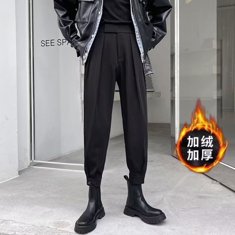 Herbst und Winter passende Martin Stiefel Hosen Herren Klett hose Herren Rogue gutaussehende dünne Bündel Füße plus Samt Harlan Freizeit hose