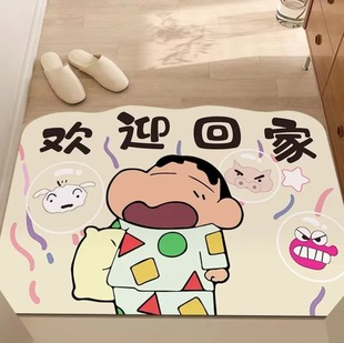 Чужой Crayon Shinchan Добро пожаловать домой диатомовая грязь стиль коврик для ванной коврик Мультфильм туалет всасывание коврик для ног