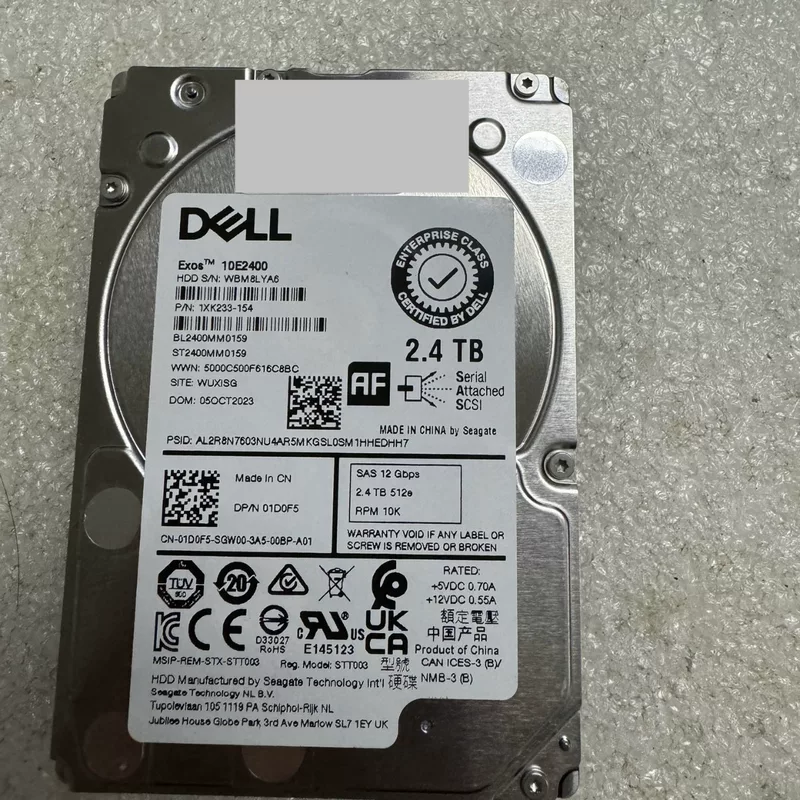 Подходящий для сервера SAS Dell Жесткий диск 2.4T 2.5-дюйма 10000 об/мин ST2400MM0159 Эпоха