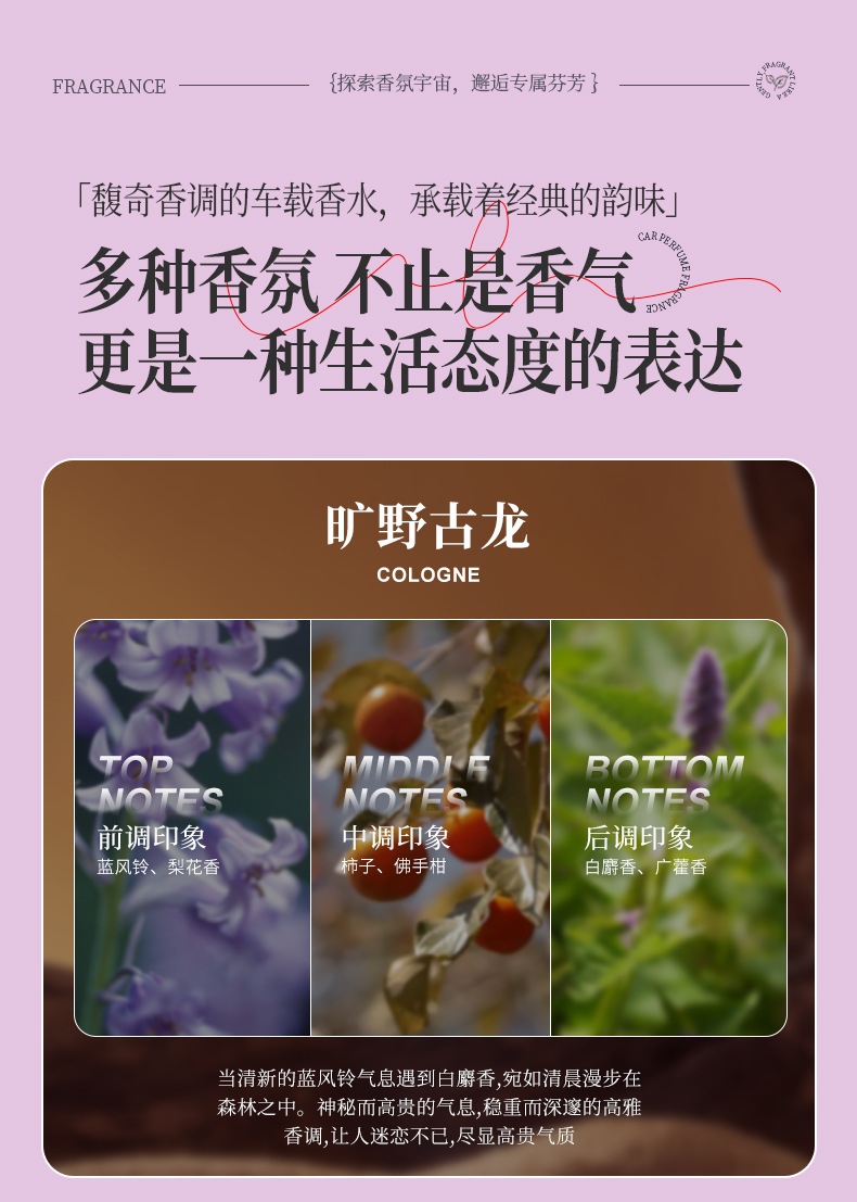 Car Aromatherapy Car High-end Perfume Lasting Light Fragrance Men's Car Fragrance Deodorization High-end Sense Women's Decorative Ornaments