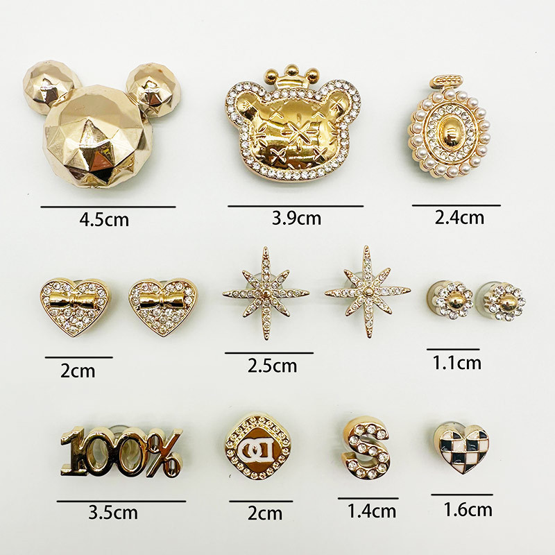 下駄アクセサリー、下駄靴、花のアッパー装飾、かわいいクリエイティブな靴の花のアクセサリー、漫画のクマの下駄バックル|undefined