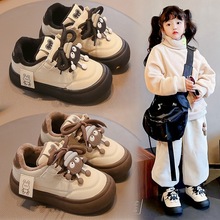 女童棉鞋2025冬季新款百搭休闲儿童鞋子小女孩运动鞋宝宝加绒板鞋
