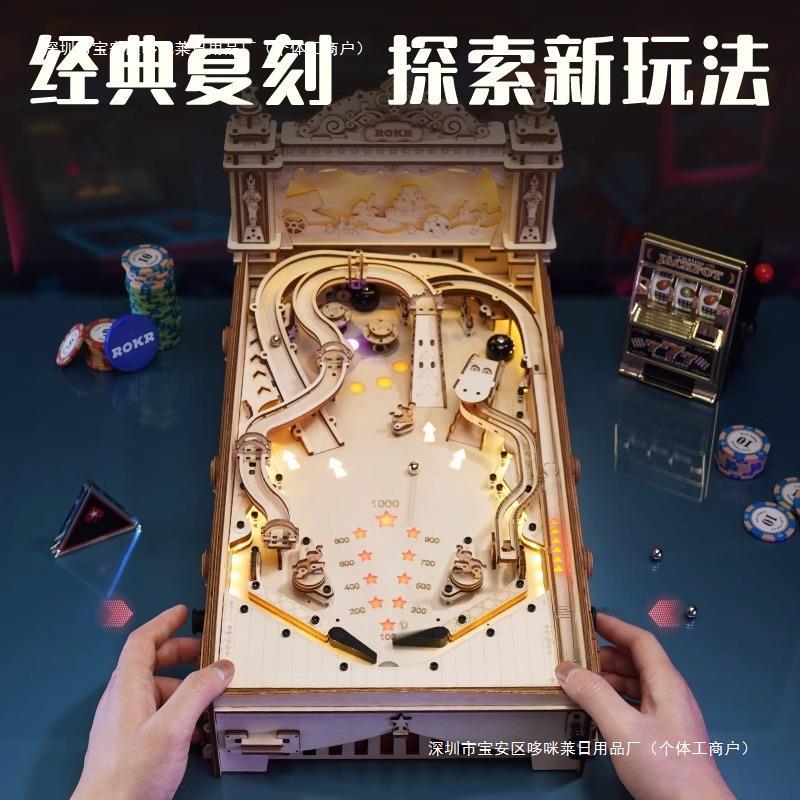 원형과 테논 모델 핀볼 3 차원 빌딩 블록 등급 KRRO 조립 장난감 RUOKE 성인 3 차원 퍼즐 높은 우편 요금