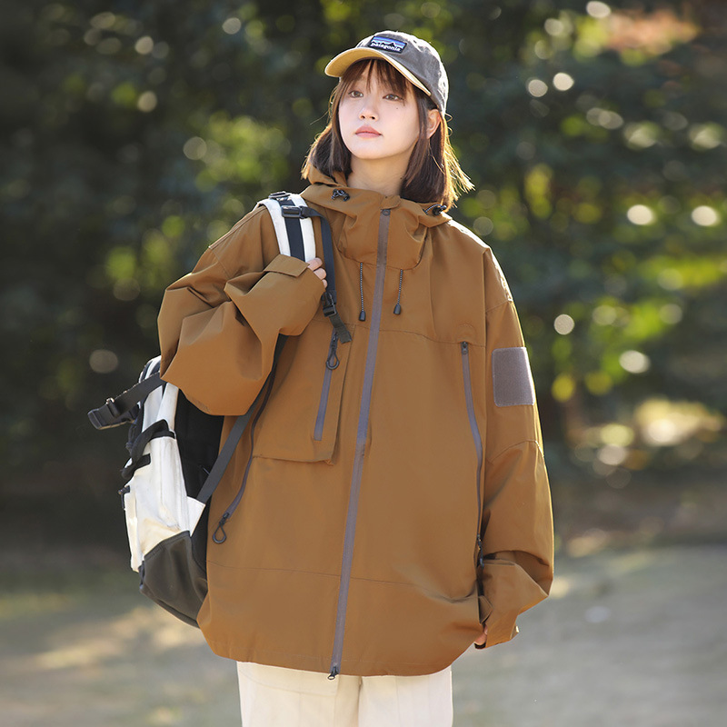 工場卸売 カップル用ジャケット メンズ機能性風作業服 アウトドア防水 秋服 レディースジャケット カップルアウトドア|undefined
