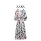 ZARZ Homemade European and American Style New Women's Classic Knot Printed Poplin dress 2584185