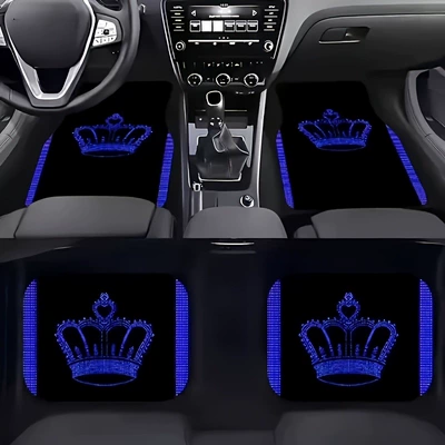 Cross-Border Amazon Best-Selling Crystal Velvet Car Floor Mats, Cute Cartoon, Stain-Resistant and Wear-Resistant Four-Piece Set of Car Floor Mats (Avtomobil döşəmə paspasları) - 228gygzd-1-3344cm-two-piece-set