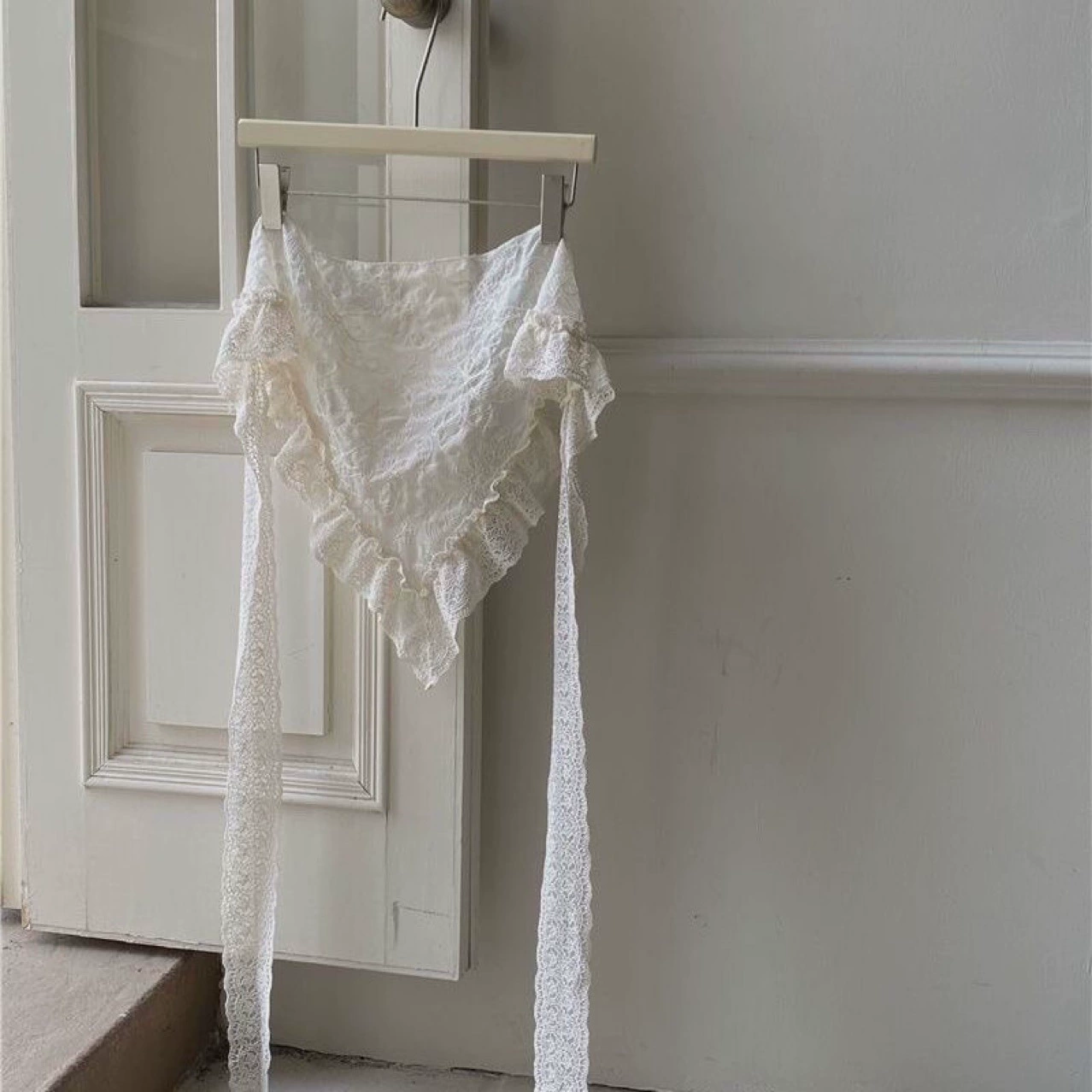 Рекордная съемка 2025 года Южная Корея Донгдэмун Ретро кружево шарф