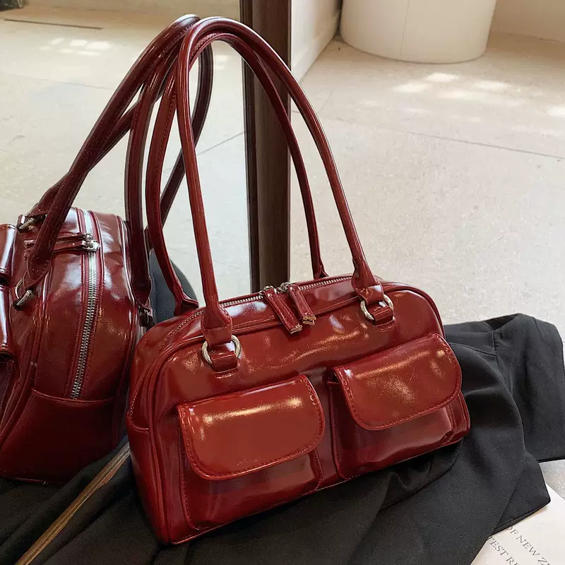 Small design underarm bag, retro handheld shoulder bag, high-end
